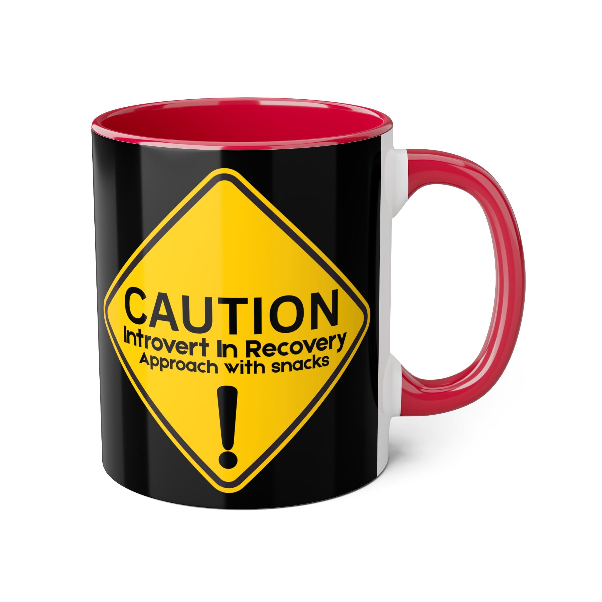 Caution: Introvert In Recovery — Approach With Snacks - Mug