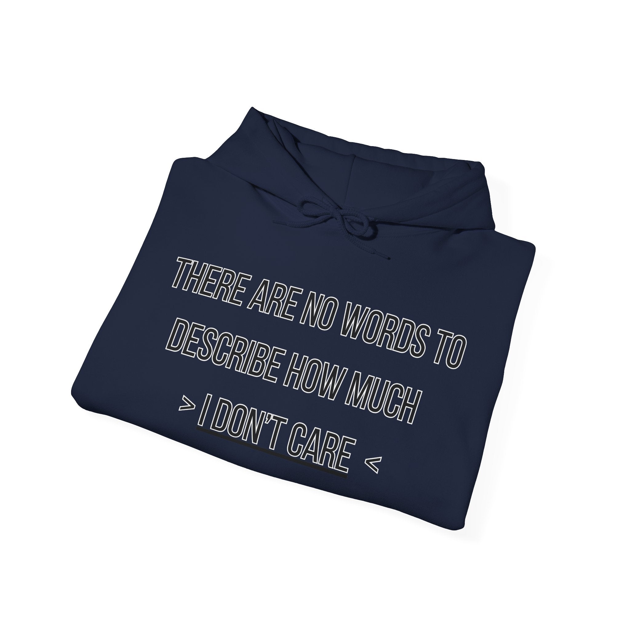 I Don't Care Hoodie | Unisex Heavy Blend Sweatshirt, Casual Wear, Gift for Friends, Cozy Fashion, Everyday Apparel