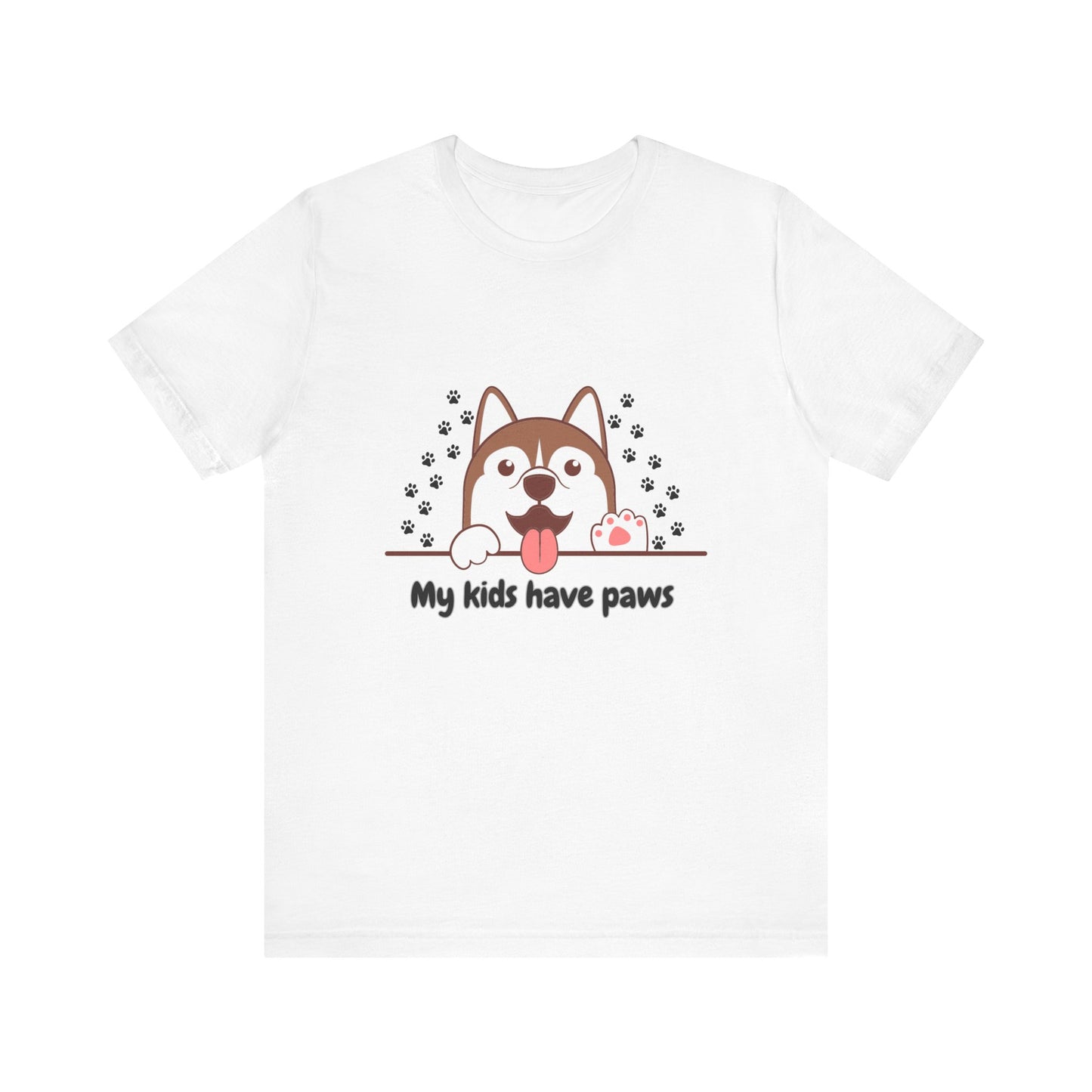 My Kids Have Paws, Unisex Jersey Short Sleeve Tee